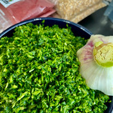 سبزی پلو و کوکو خرد شده